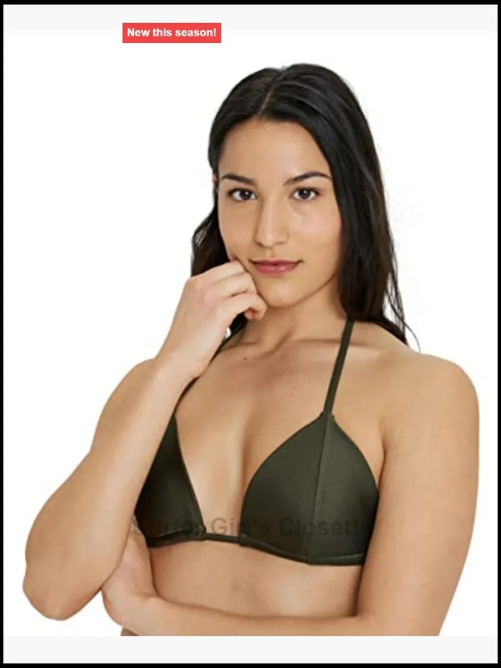 Solid Triangle Bikini Set - Two Piece Swimsuit for Beach & Pool